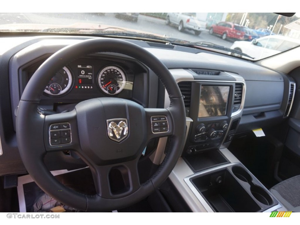 2015 1500 Big Horn Quad Cab - Flame Red / Black/Diesel Gray photo #8