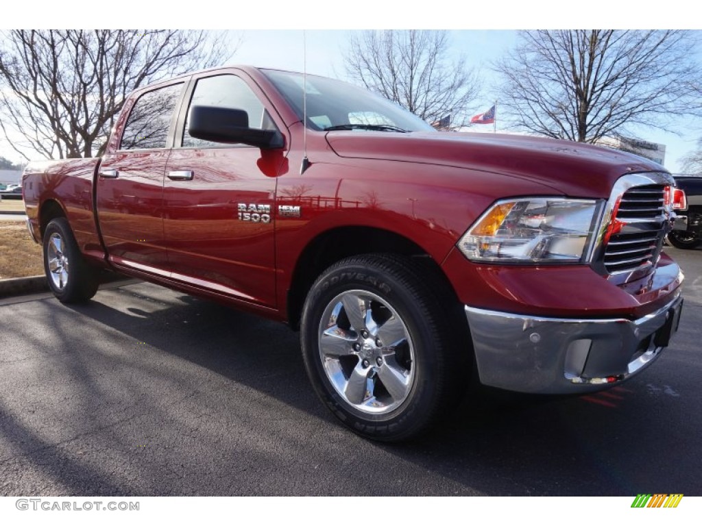 2015 1500 Big Horn Crew Cab - Deep Cherry Red Crystal Pearl / Black/Diesel Gray photo #4