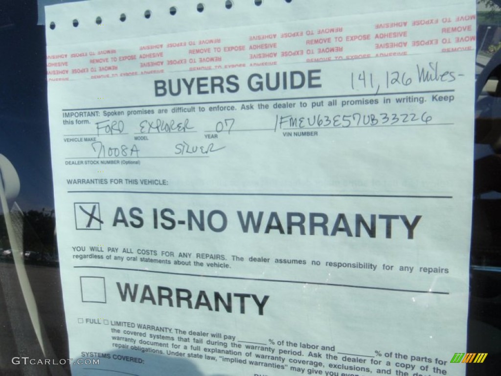 2007 Explorer XLT - Silver Birch Metallic / Camel photo #32