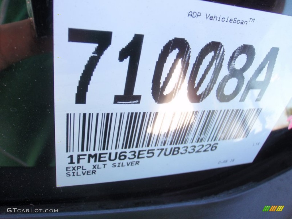 2007 Explorer XLT - Silver Birch Metallic / Camel photo #35