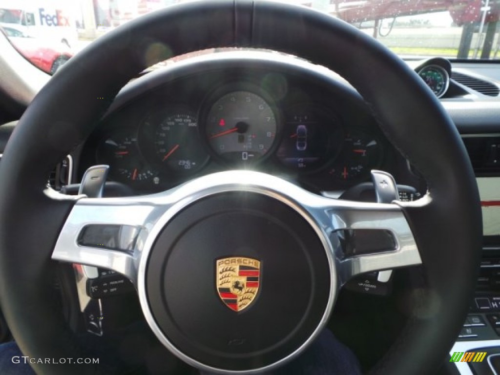 2015 Porsche 911 Targa 4S Black Steering Wheel Photo #100504392