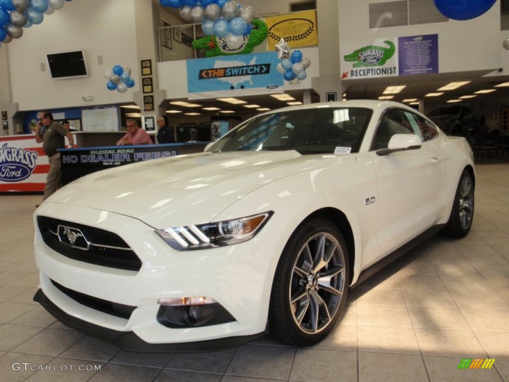 2015 Mustang 50th Anniversary GT Coupe - 50th Anniversary Wimbledon White / 50th Anniversary Cashmere photo #1