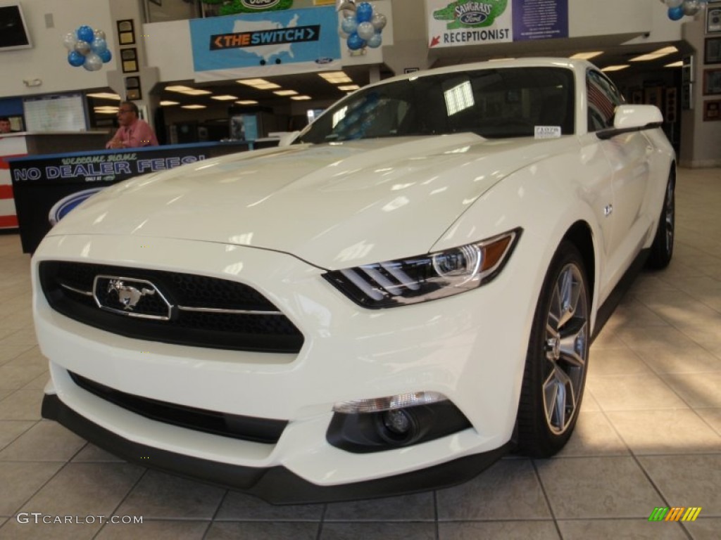 2015 Mustang 50th Anniversary GT Coupe - 50th Anniversary Wimbledon White / 50th Anniversary Cashmere photo #2