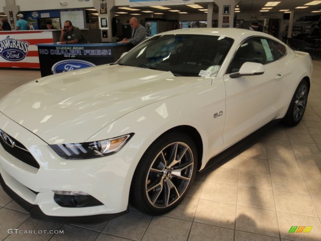 2015 Mustang 50th Anniversary GT Coupe - 50th Anniversary Wimbledon White / 50th Anniversary Cashmere photo #16