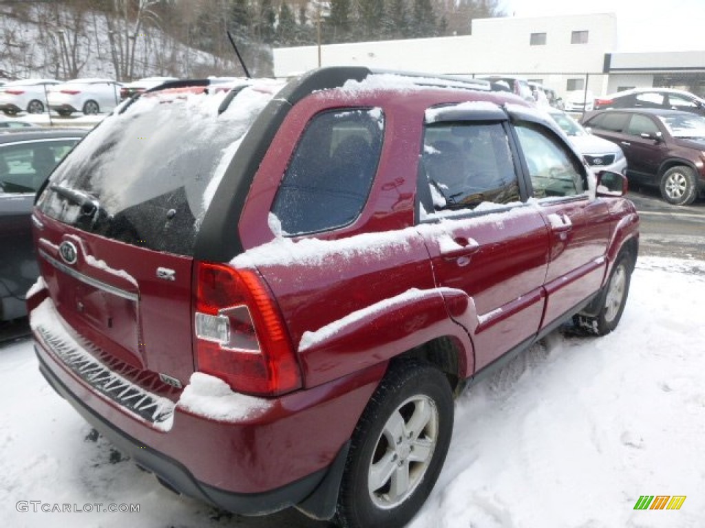 2009 Sportage EX V6 - Volcanic Red / Beige photo #2