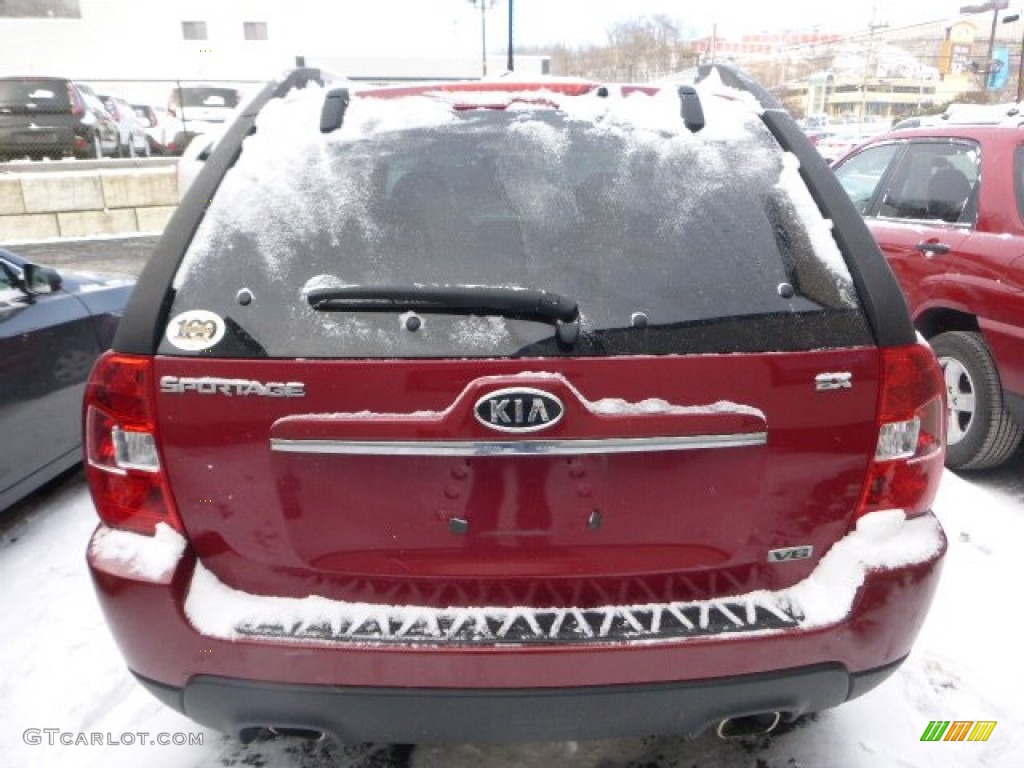2009 Sportage EX V6 - Volcanic Red / Beige photo #3