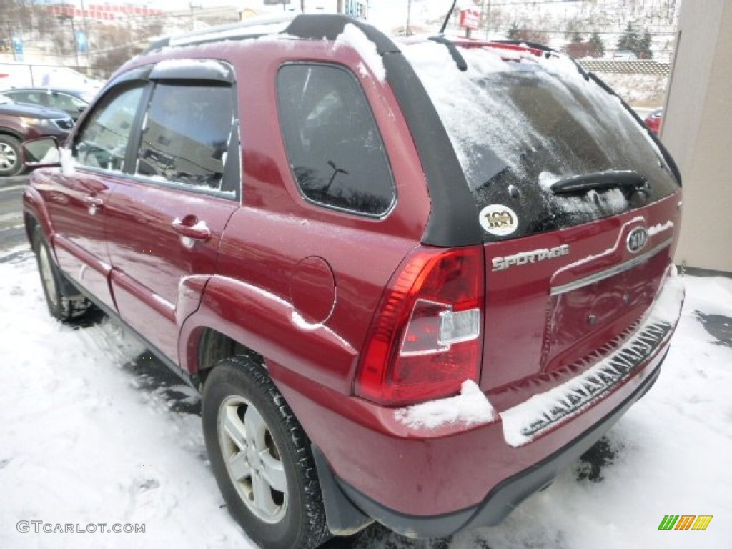 2009 Sportage EX V6 - Volcanic Red / Beige photo #4