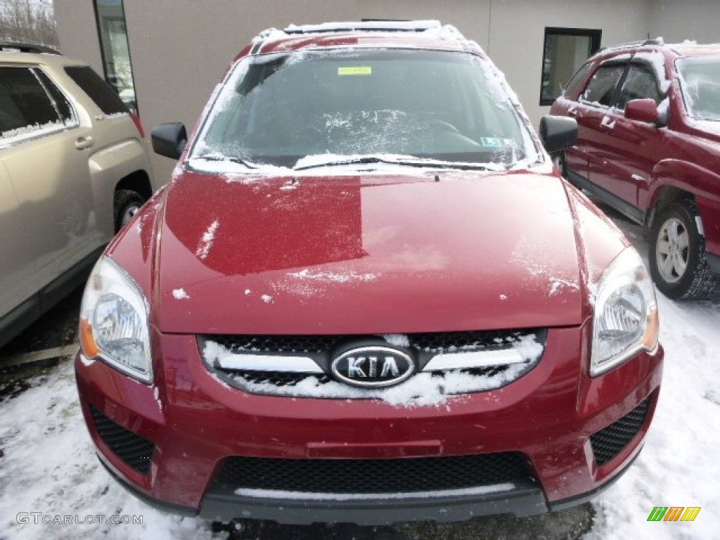 2009 Sportage LX V6 4x4 - Volcanic Red / Black photo #5