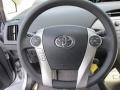 Dark Gray 2015 Toyota Prius Three Hybrid Steering Wheel