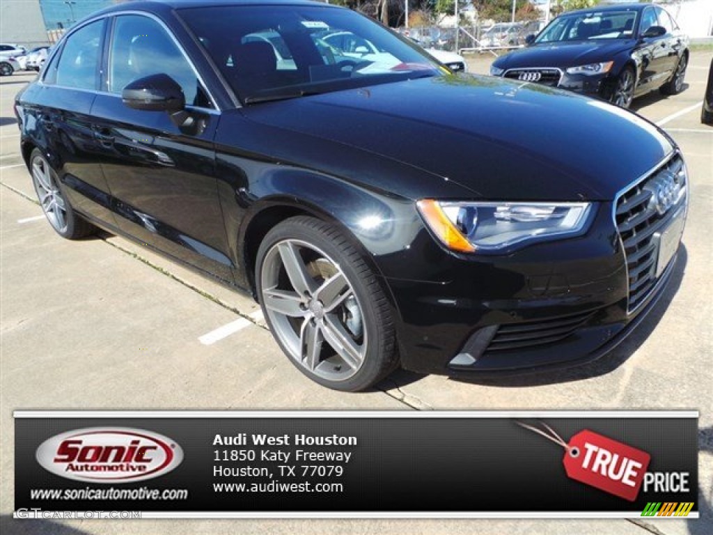 2015 A3 2.0 Premium Plus quattro - Mythos Black Metallic / Chestnut Brown photo #1