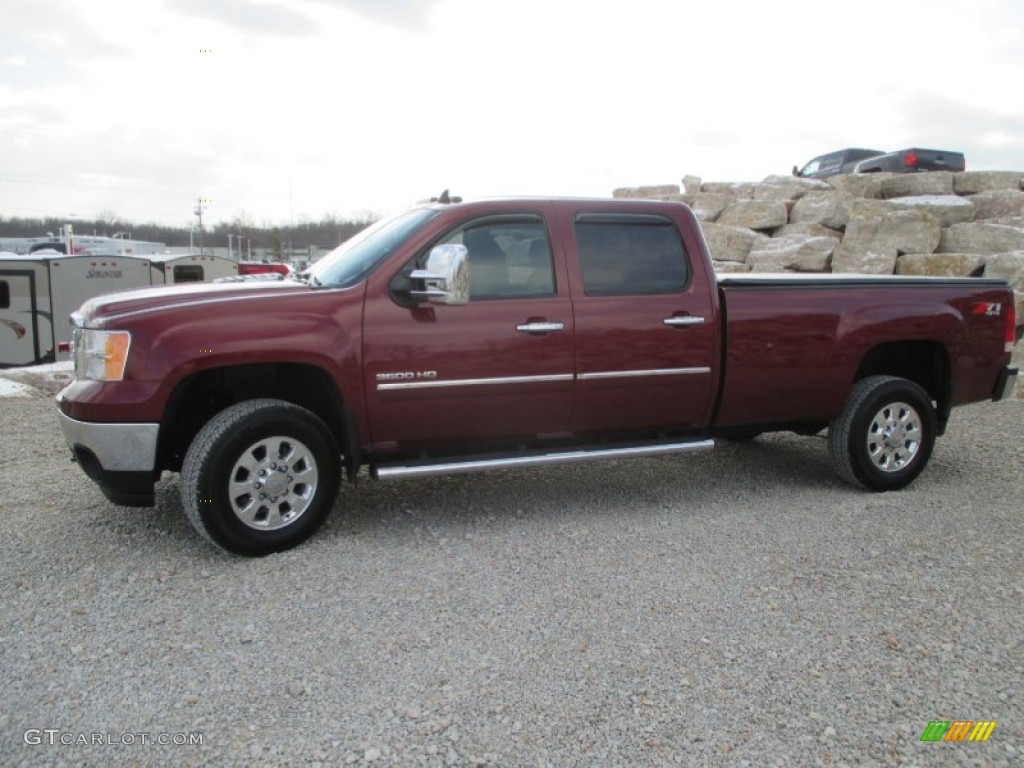 Sonoma Red Metallic 2014 GMC Sierra 3500HD SLE Crew Cab 4x4 Exterior Photo #100512086