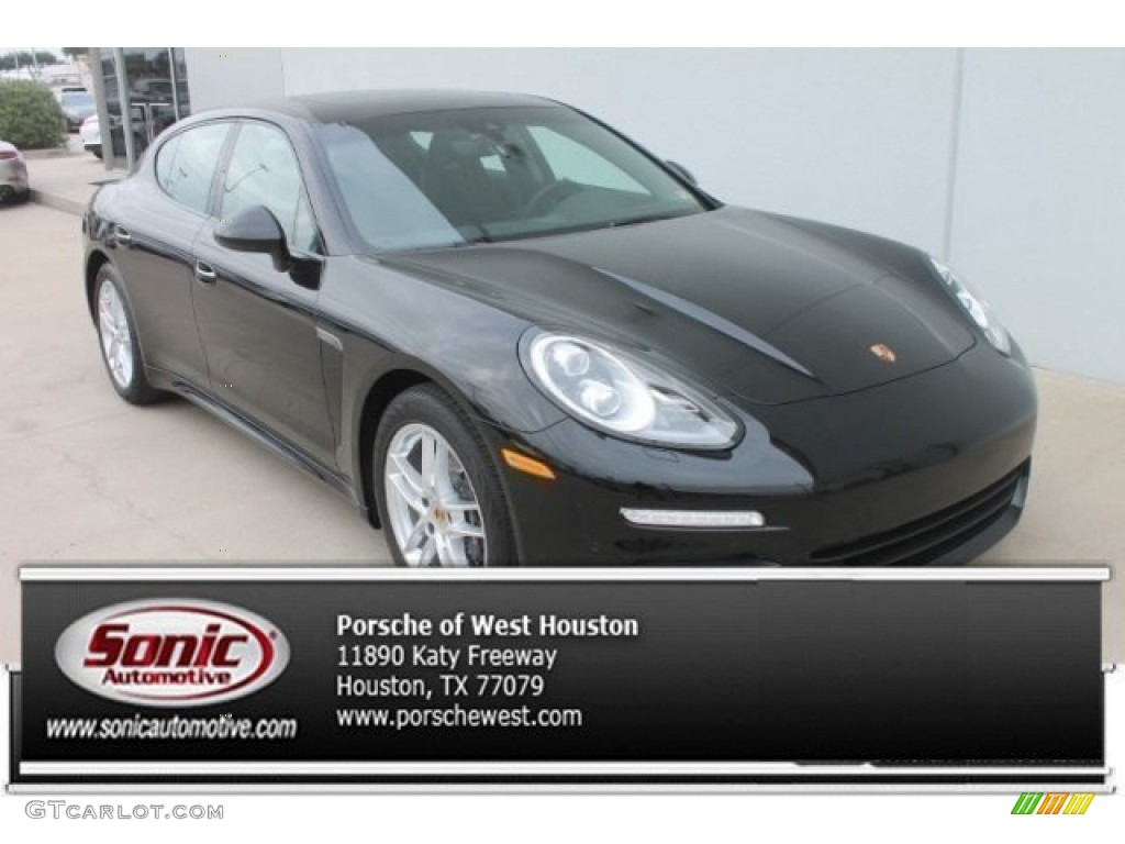 2014 Panamera 4 - Black / Black photo #1