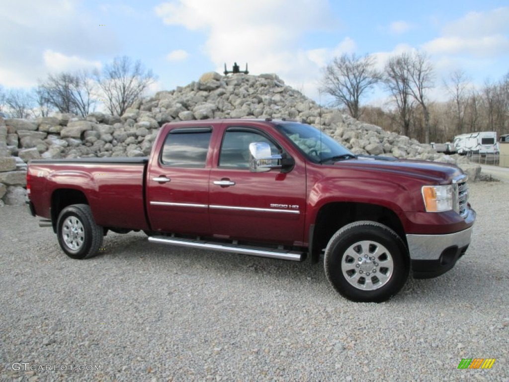 Sonoma Red Metallic 2014 GMC Sierra 3500HD SLE Crew Cab 4x4 Exterior Photo #100512762