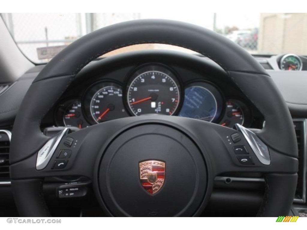 2014 Panamera 4 - Black / Black photo #27