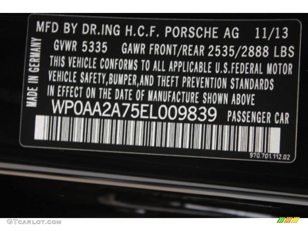 2014 Panamera 4 - Black / Black photo #38