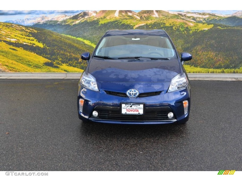 2015 Prius Five Hybrid - Nautical Blue Metallic / Bisque photo #2