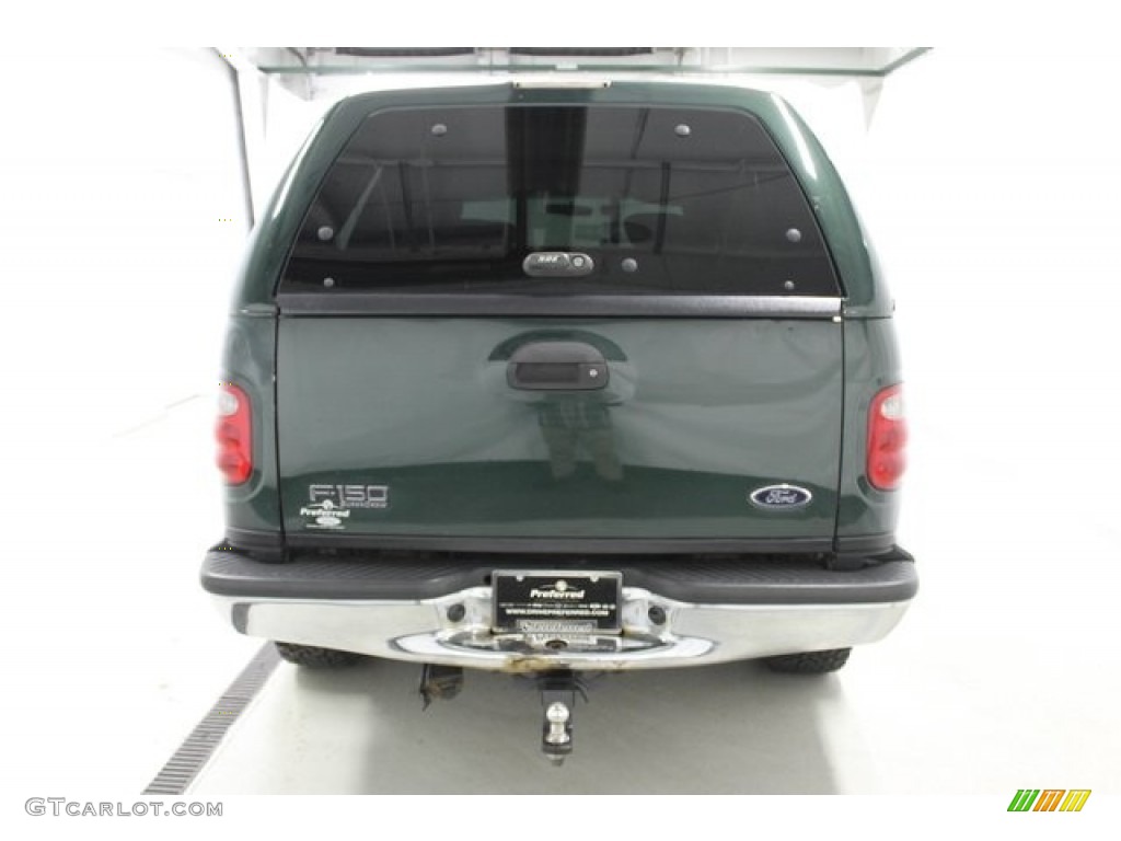 2001 F150 XLT SuperCrew 4x4 - Dark Highland Green Metallic / Medium Graphite photo #5