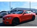 2015 Competition Orange Ford Mustang EcoBoost Premium Coupe  photo #3