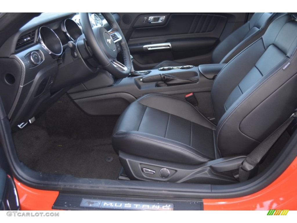 2015 Mustang EcoBoost Premium Coupe - Competition Orange / Ebony photo #6