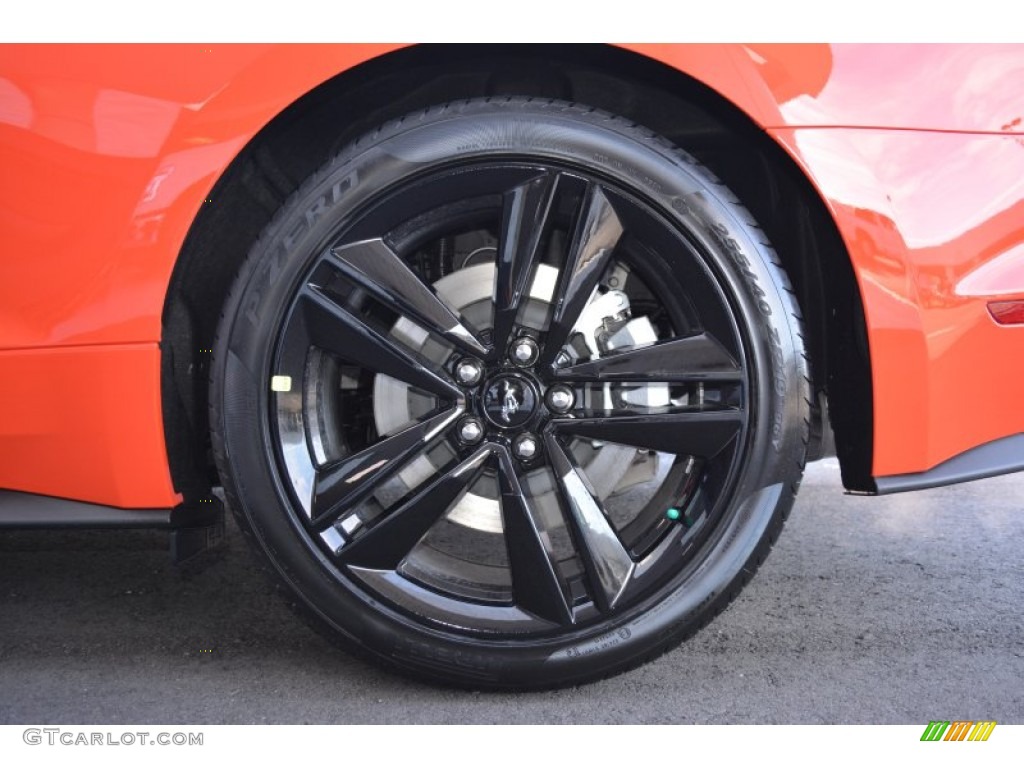2015 Mustang EcoBoost Premium Coupe - Competition Orange / Ebony photo #10