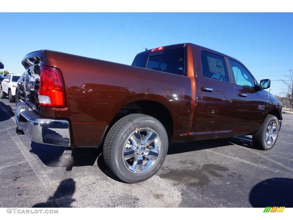 2015 1500 Big Horn Crew Cab - Western Brown / Canyon Brown/Light Frost photo #3