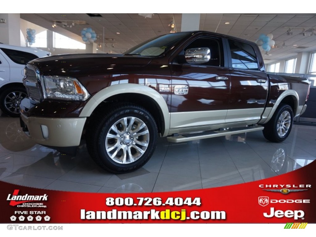 2015 1500 Laramie Long Horn Crew Cab 4x4 - Western Brown / Canyon Brown/Light Frost photo #1