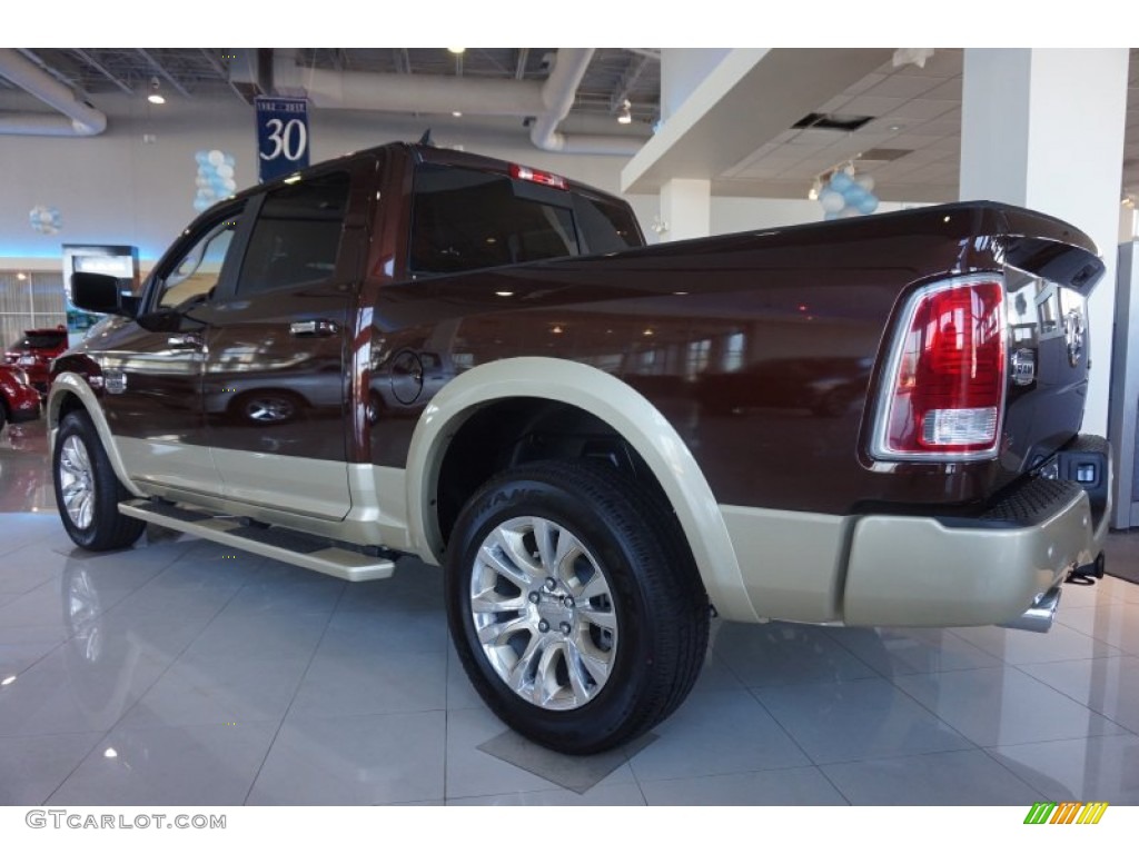 2015 1500 Laramie Long Horn Crew Cab 4x4 - Western Brown / Canyon Brown/Light Frost photo #2