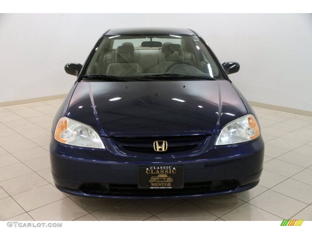 2003 Civic LX Coupe - Eternal Blue Pearl / Ivory photo #2