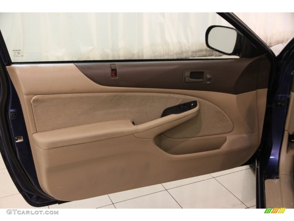 2003 Honda Civic LX Coupe Ivory Door Panel Photo #100525955