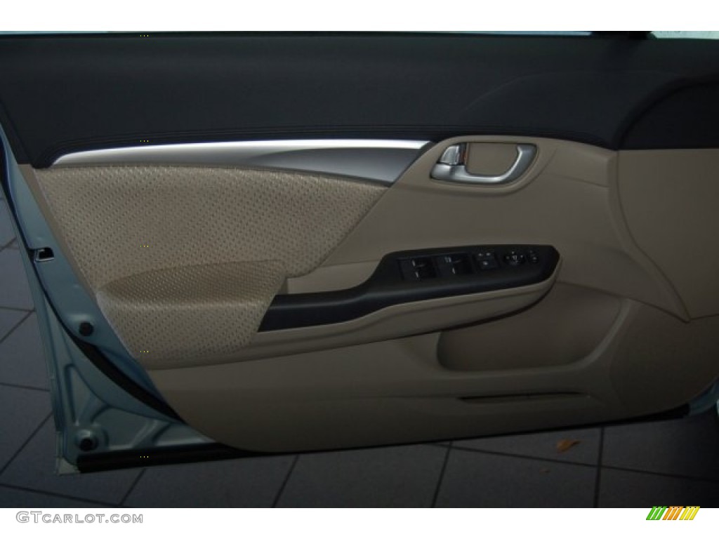 2015 Honda Civic Hybrid Sedan Beige Door Panel Photo #100526861