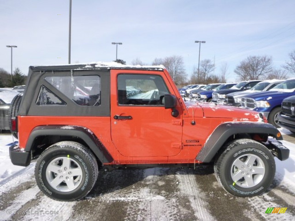 2015 Wrangler Sport 4x4 - Sunset Orange Pearl / Black photo #6