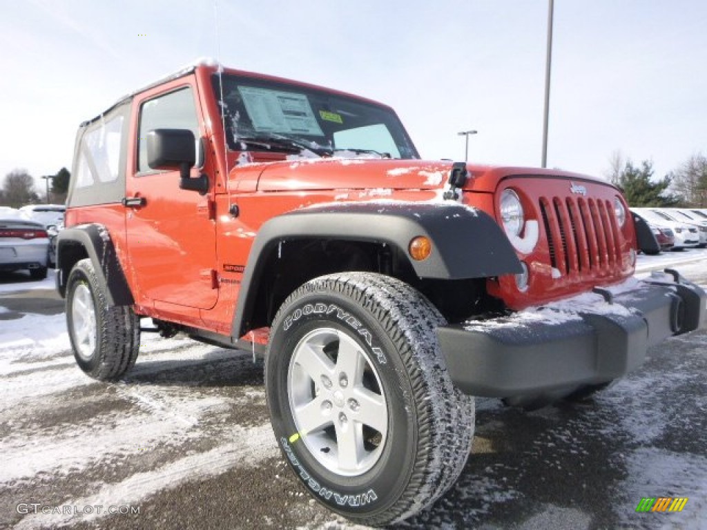 2015 Wrangler Sport 4x4 - Sunset Orange Pearl / Black photo #7