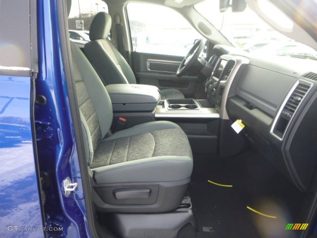 2015 1500 Big Horn Quad Cab 4x4 - Blue Streak Pearl / Black/Diesel Gray photo #12