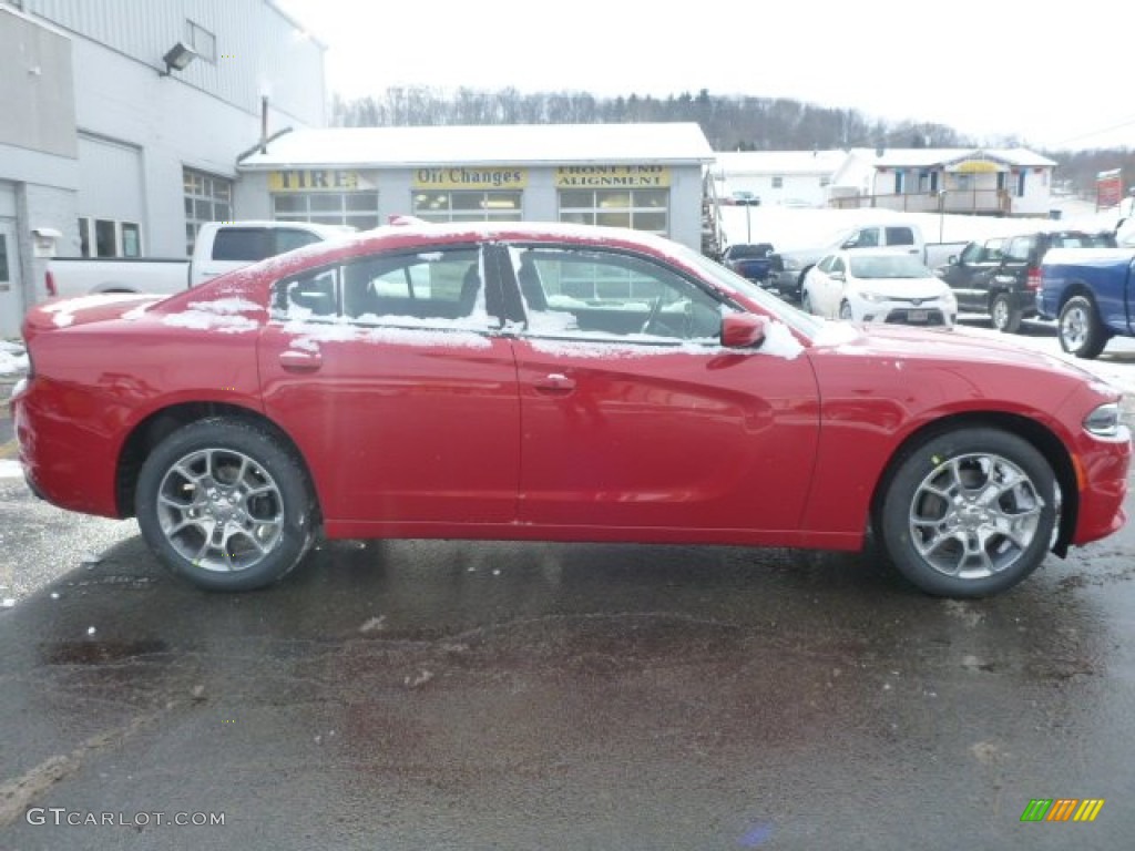 2015 Charger SXT - Redline Red Tri-Coat Pearl / Black/Pearl photo #6