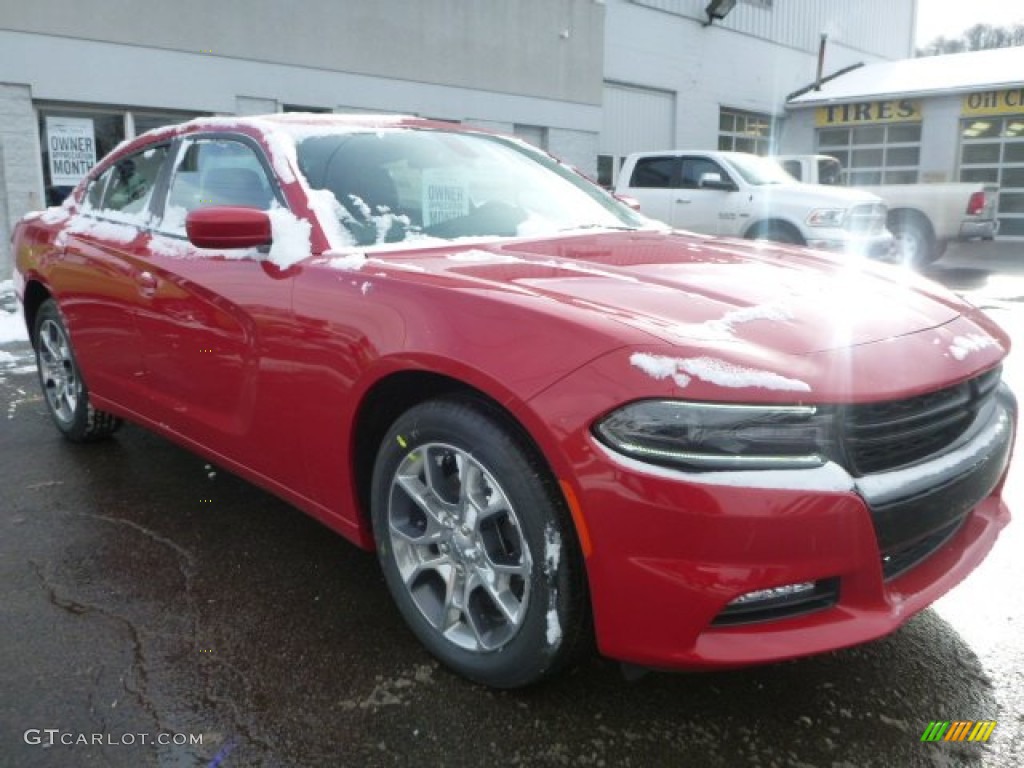2015 Charger SXT - Redline Red Tri-Coat Pearl / Black/Pearl photo #7