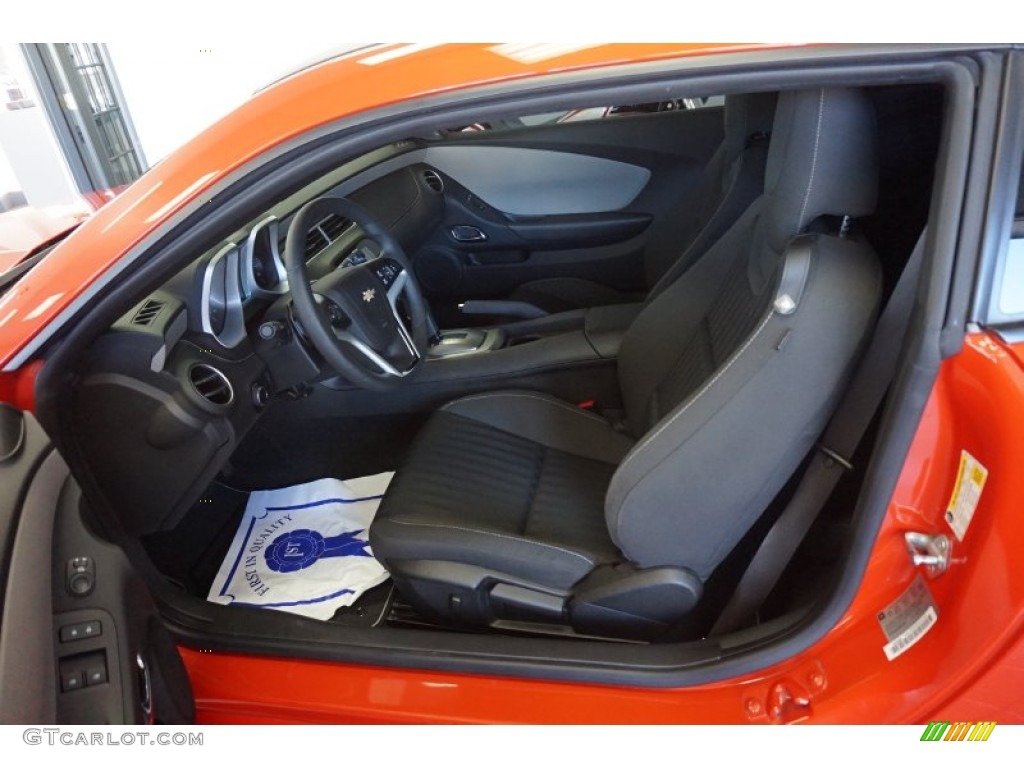 2013 Camaro LS Coupe - Inferno Orange Metallic / Black photo #6