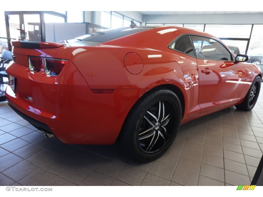 2013 Camaro LS Coupe - Inferno Orange Metallic / Black photo #8