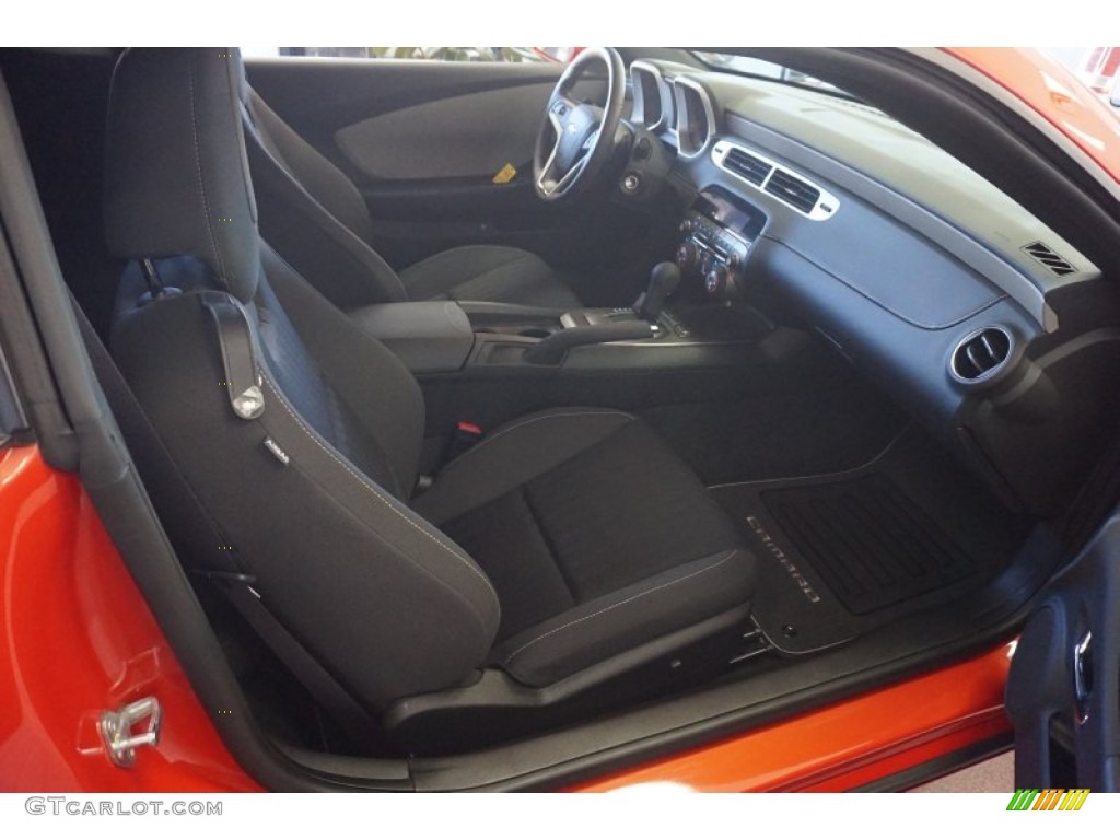 2013 Camaro LS Coupe - Inferno Orange Metallic / Black photo #13