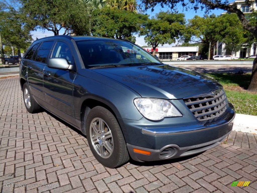 2007 Pacifica Touring - Magnesium Green Pearl / Pastel Slate Gray photo #14