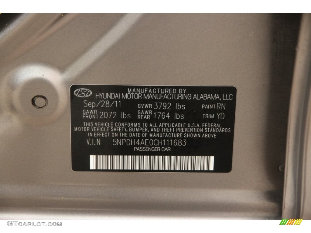 2012 Elantra Limited - Desert Bronze / Beige photo #17