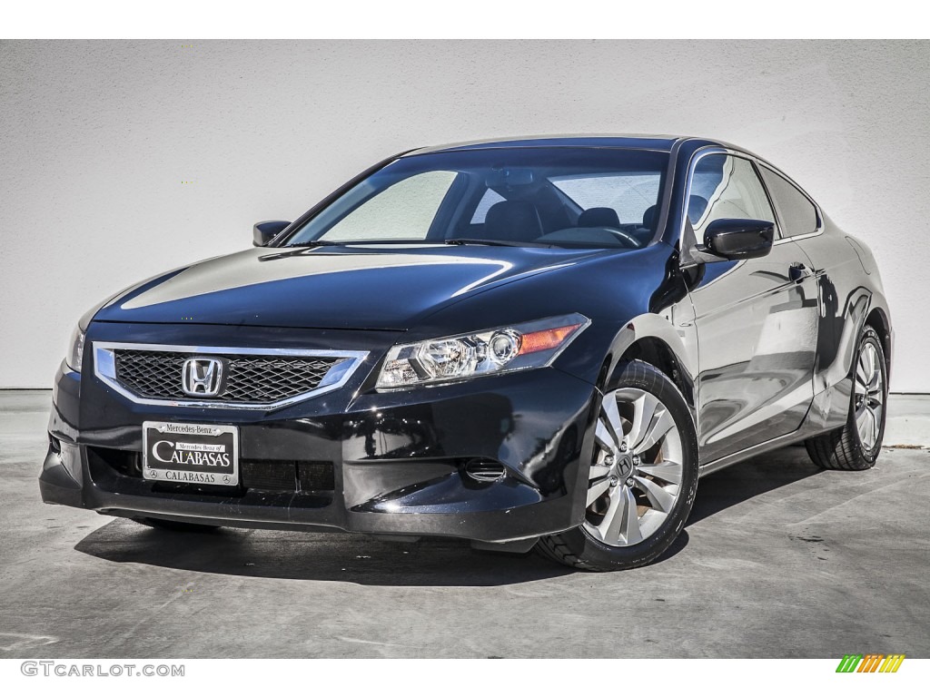 2009 Accord EX-L Coupe - Crystal Black Pearl / Black photo #13