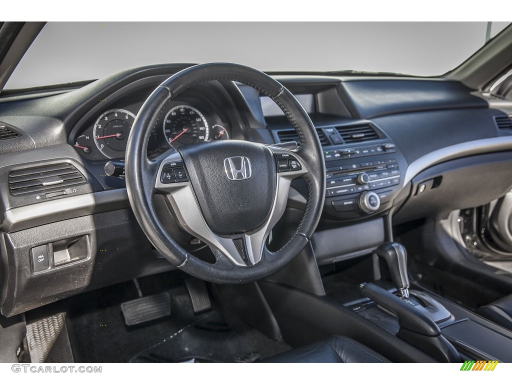 2009 Honda Accord EX-L Coupe Black Dashboard Photo #100543829