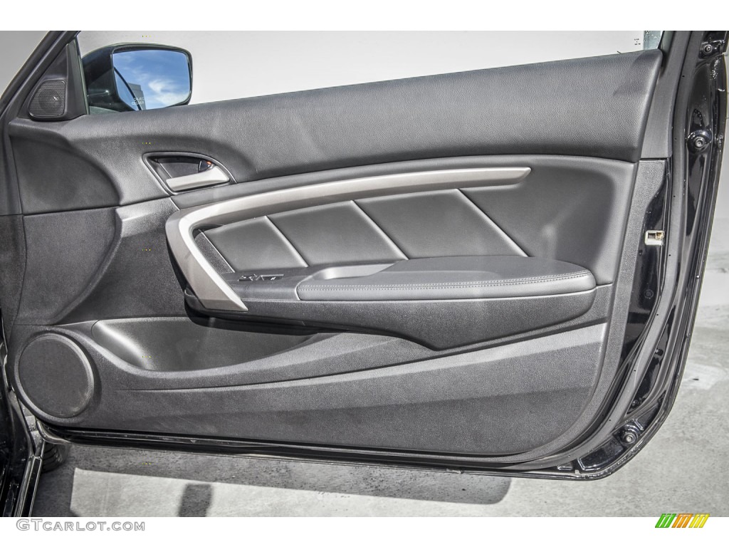 2009 Honda Accord EX-L Coupe Black Door Panel Photo #100544030