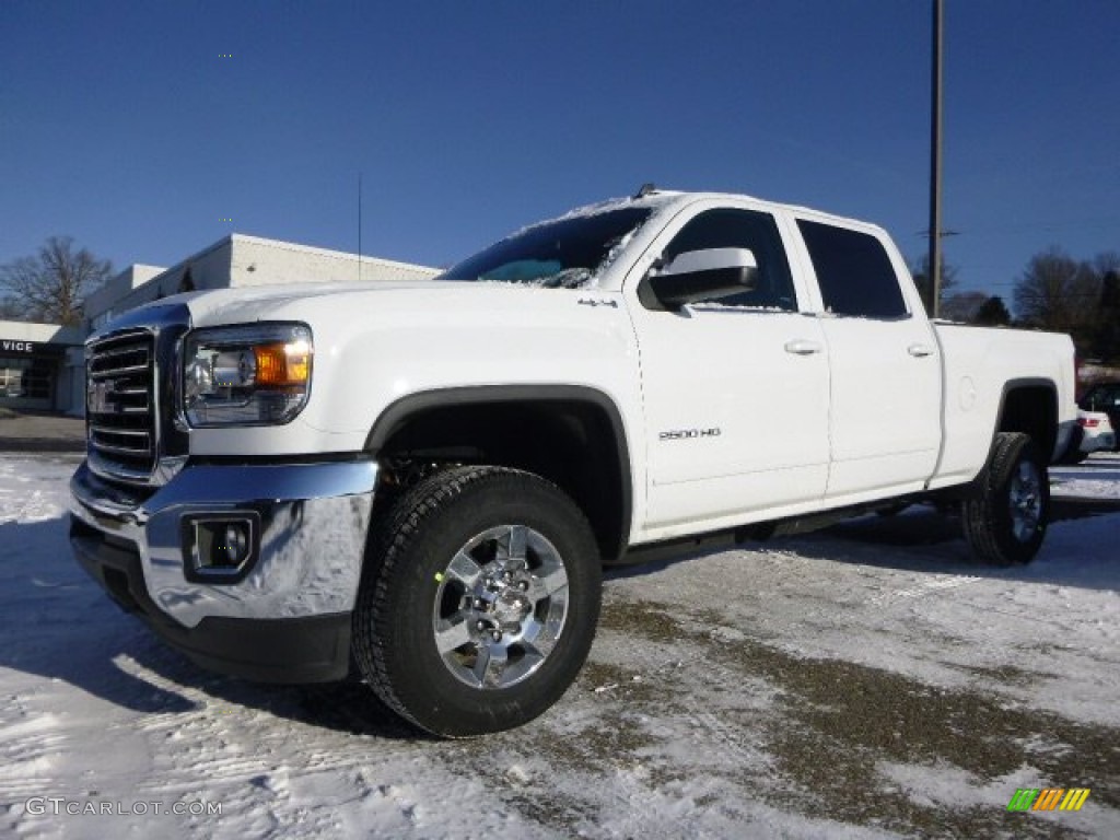 2015 Sierra 2500HD SLE Crew Cab 4x4 - Summit White / Jet Black photo #1