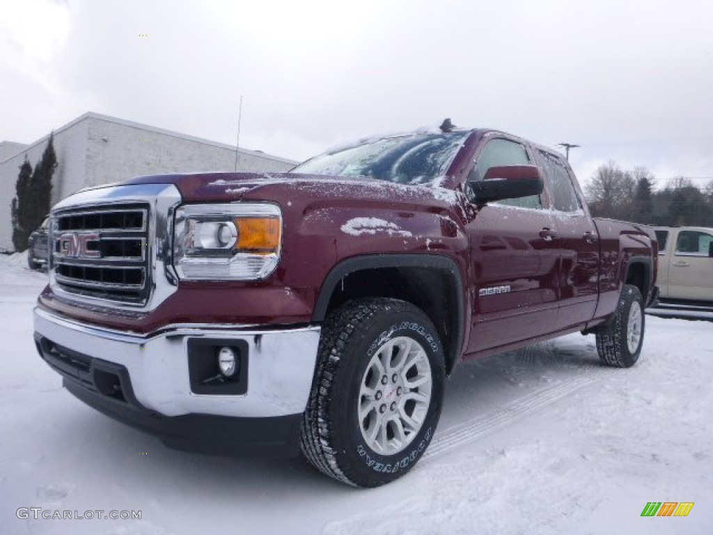 2015 Sierra 1500 SLE Double Cab 4x4 - Sonoma Red Metallic / Jet Black photo #1