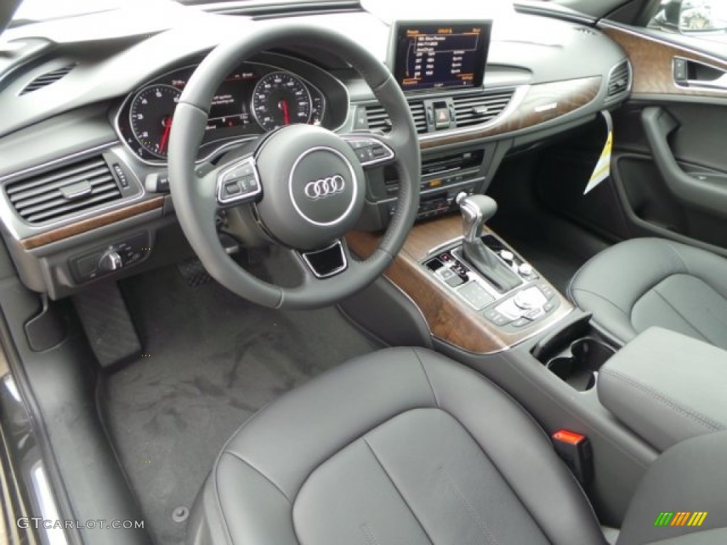 Black Interior 2015 Audi A6 2.0T Premium Plus quattro Sedan Photo #100546766