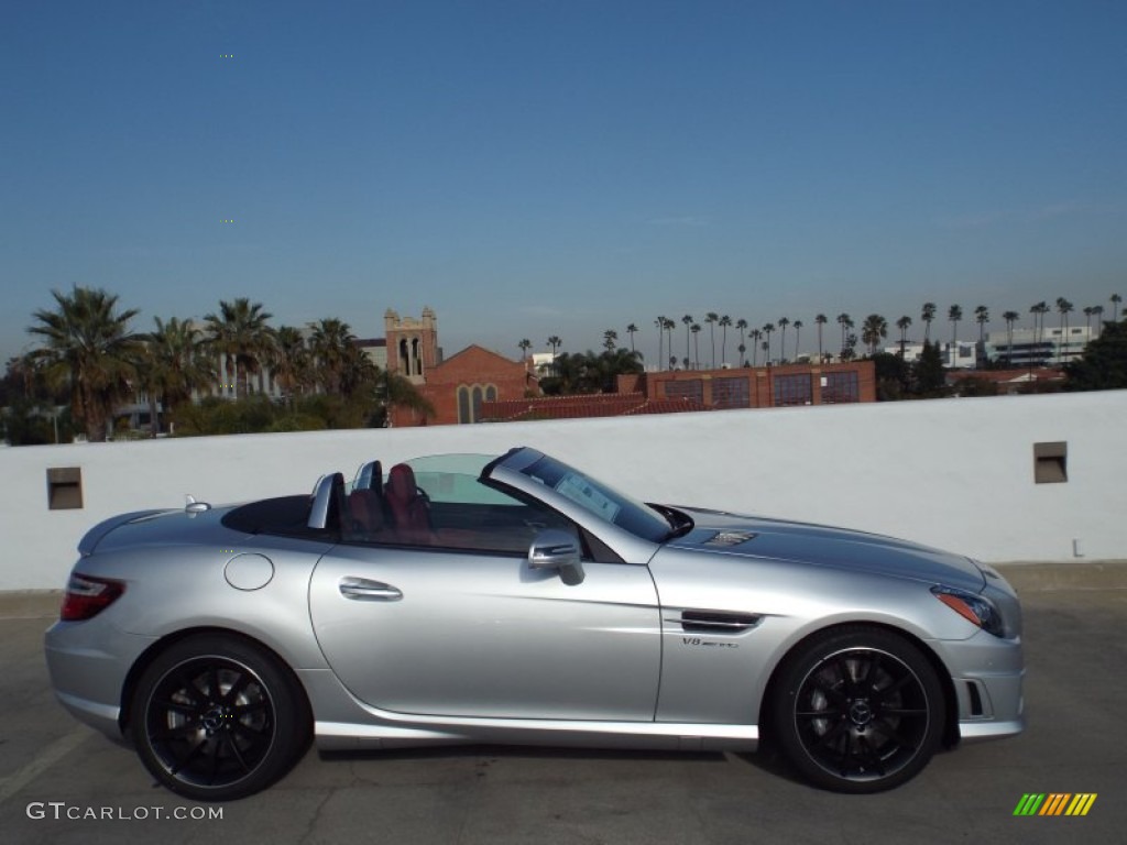 Iridium Silver Metallic 2015 Mercedes-Benz SLK 55 AMG Roadster Exterior Photo #100547200