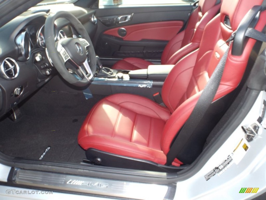 Bengal Red/Black Interior 2015 Mercedes-Benz SLK 55 AMG Roadster Photo #100547246