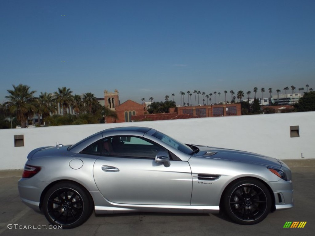 Iridium Silver Metallic 2015 Mercedes-Benz SLK 55 AMG Roadster Exterior Photo #100547411
