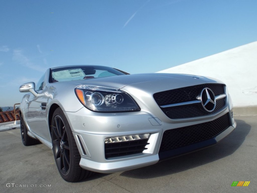 Iridium Silver Metallic 2015 Mercedes-Benz SLK 55 AMG Roadster Exterior Photo #100547582